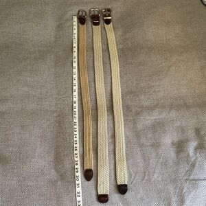 The Limited Cream and Brown Woven Belts